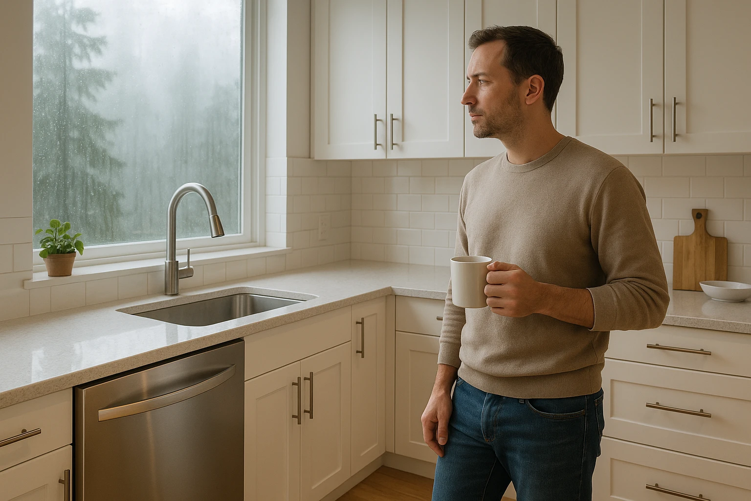 A clean and well-maintained kitchen oven and microwave in a Vancouver home.